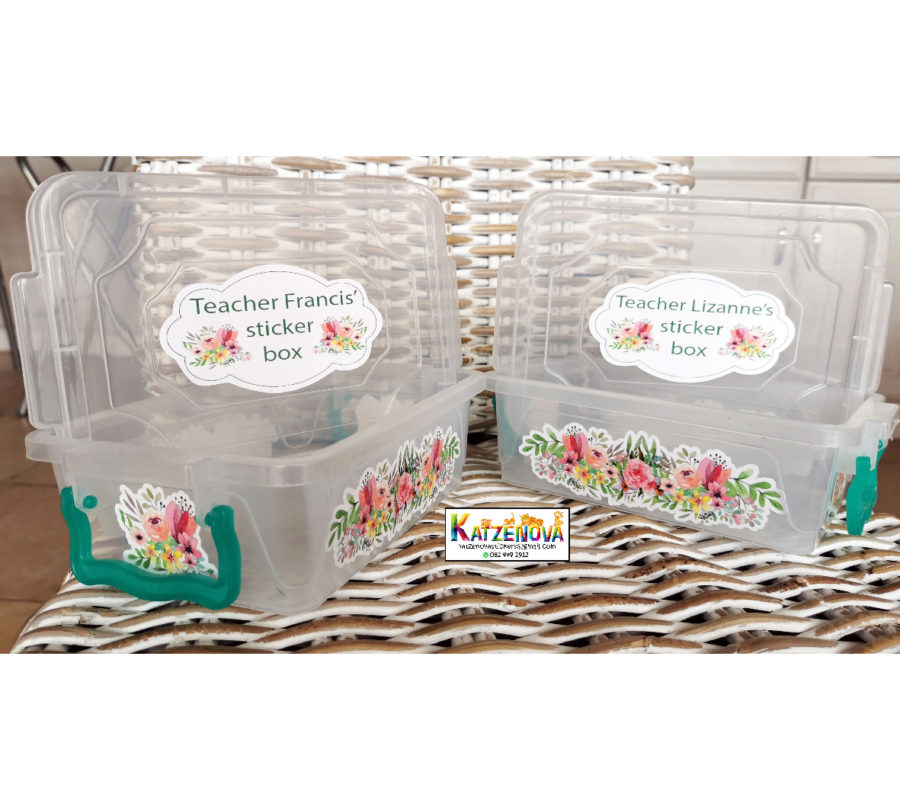 Flower sticker box