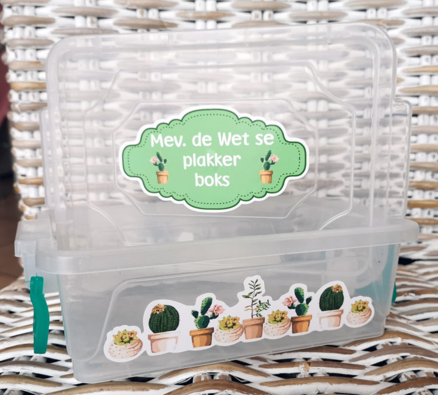 Cactus sticker box