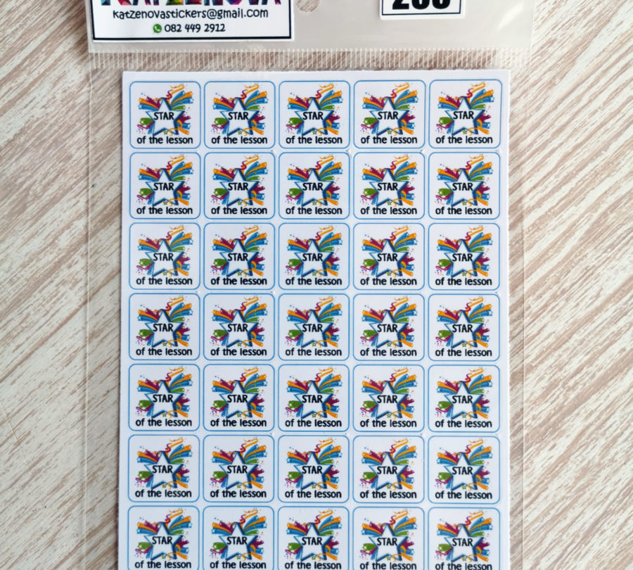 Star of the lesson stickers