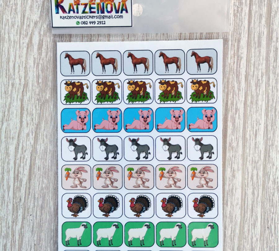 Farm animals stickers