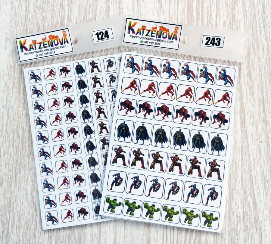 Super heroes stickers
