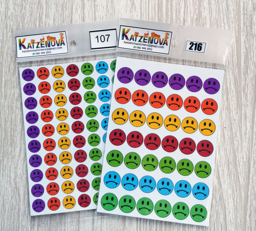 Sad smiley face stickers