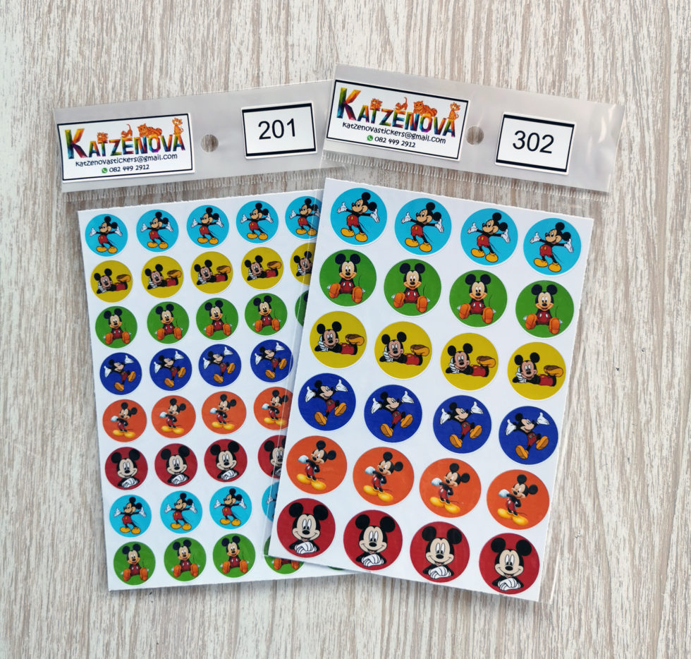 Mickey Sticker Size Mickey mouse stickers - Katzenova Stickers and Printing