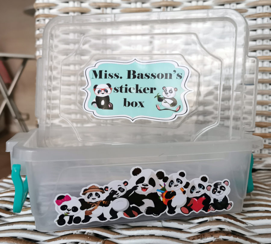 Panda sticker box