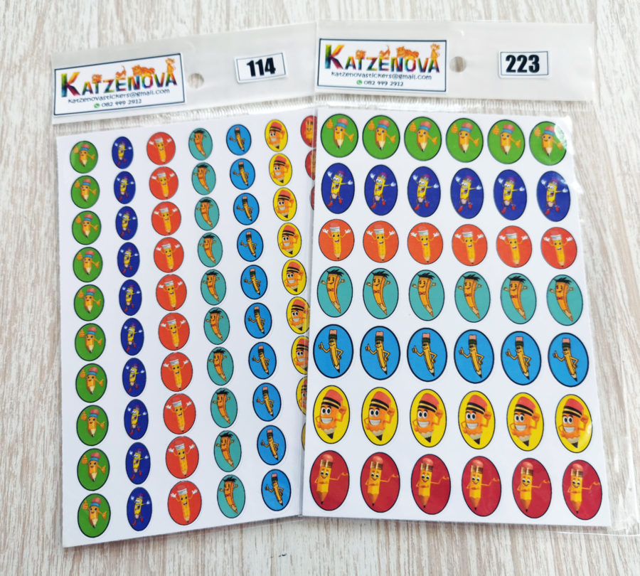 Oval pencil stickers