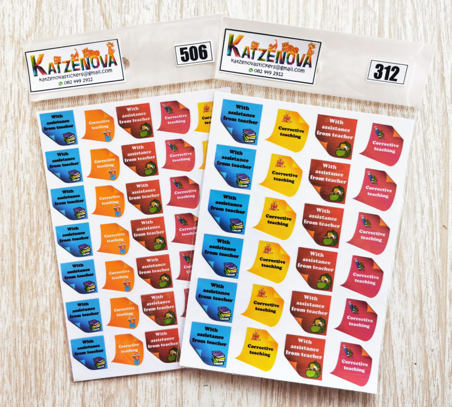 Corrective teaching sticky note stickers