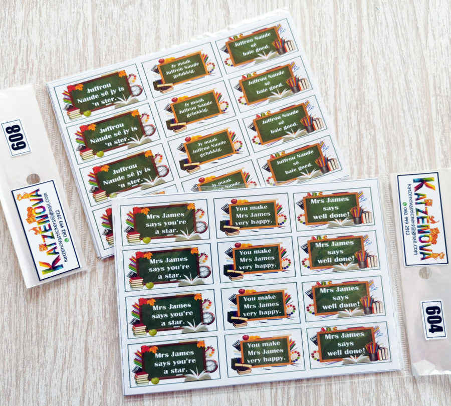 Personalized Writing board stickers (X - Large) (Afr & Eng)