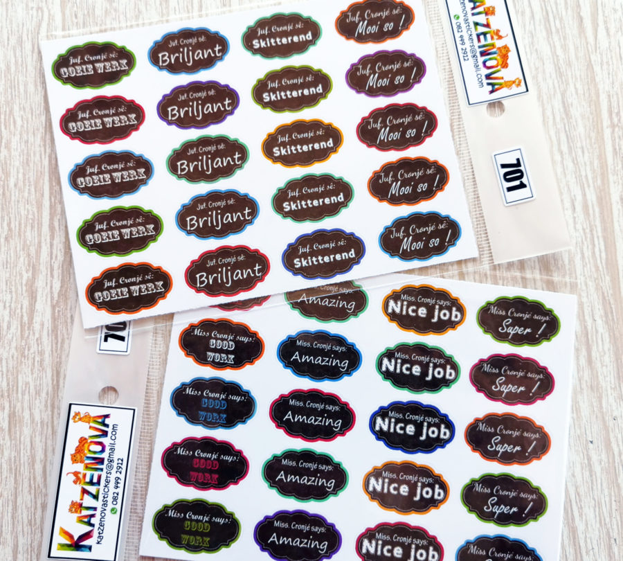 Personalized Black board stickers (X- Large) (Afr & Eng)