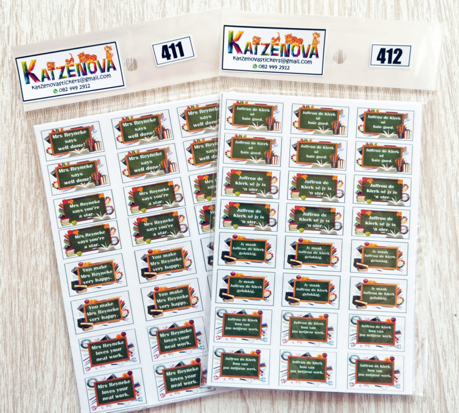 Personalized Writing board stickers (Large) (Afr & Eng)