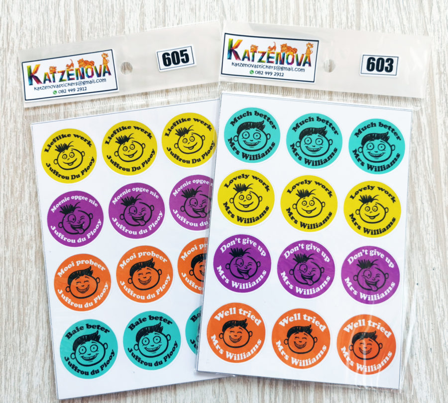 Personalized Funny face stickers (X- Large) (Afr & Eng)