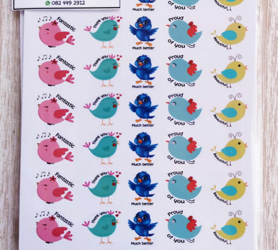 Cute bird stickers