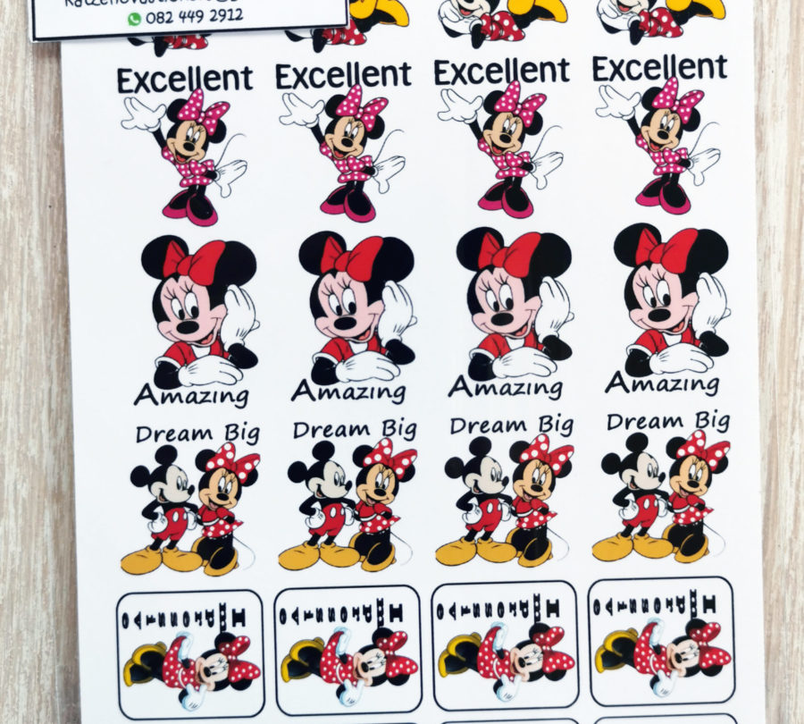 Mickey mouse reward stickers