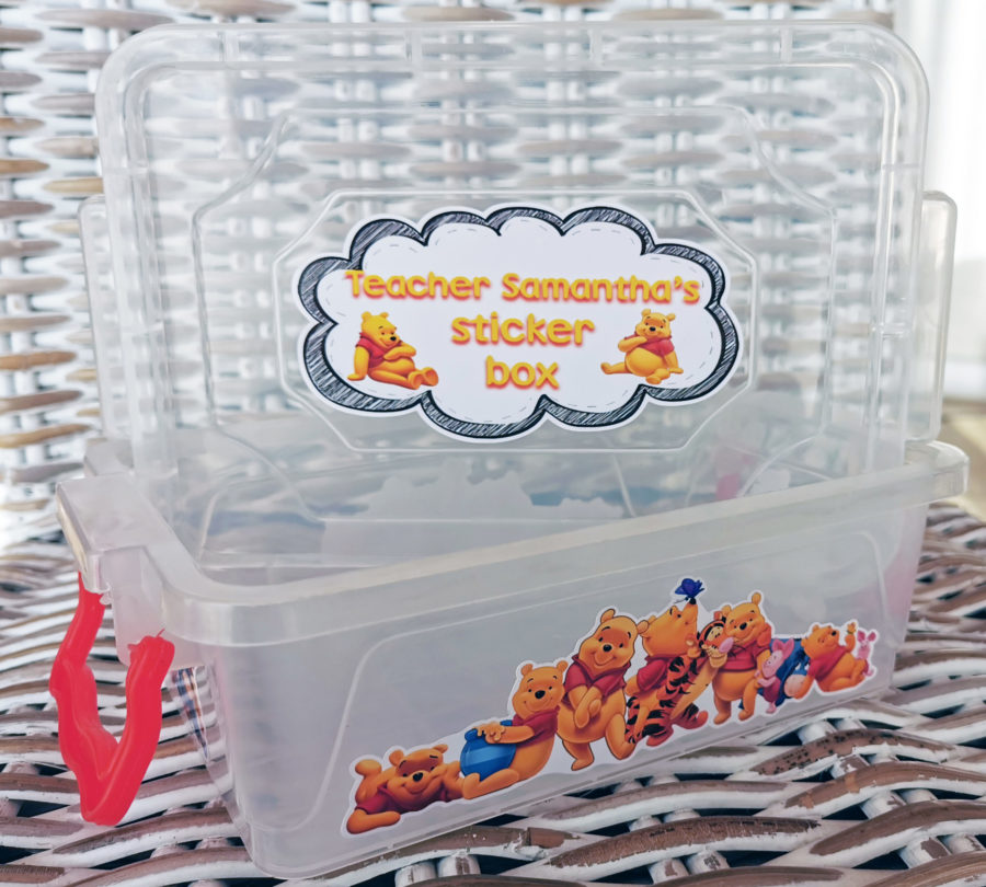 Winnie the pooh sticker box