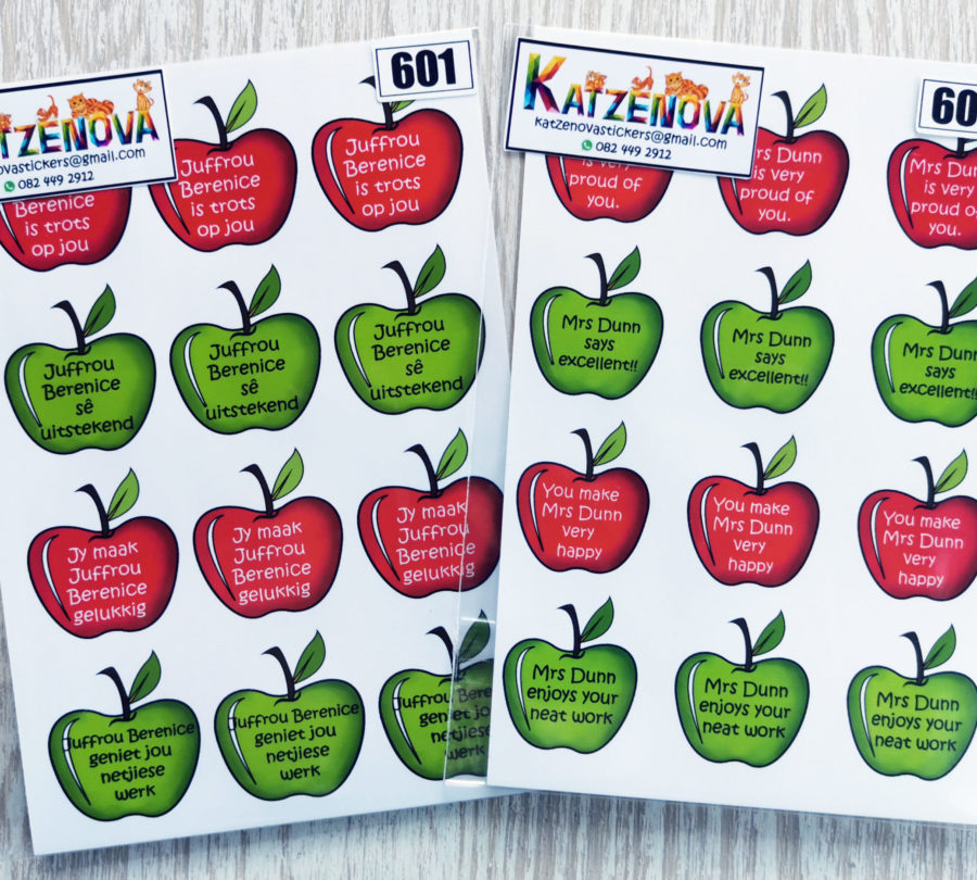 Personalized apple stickers (X - Large)