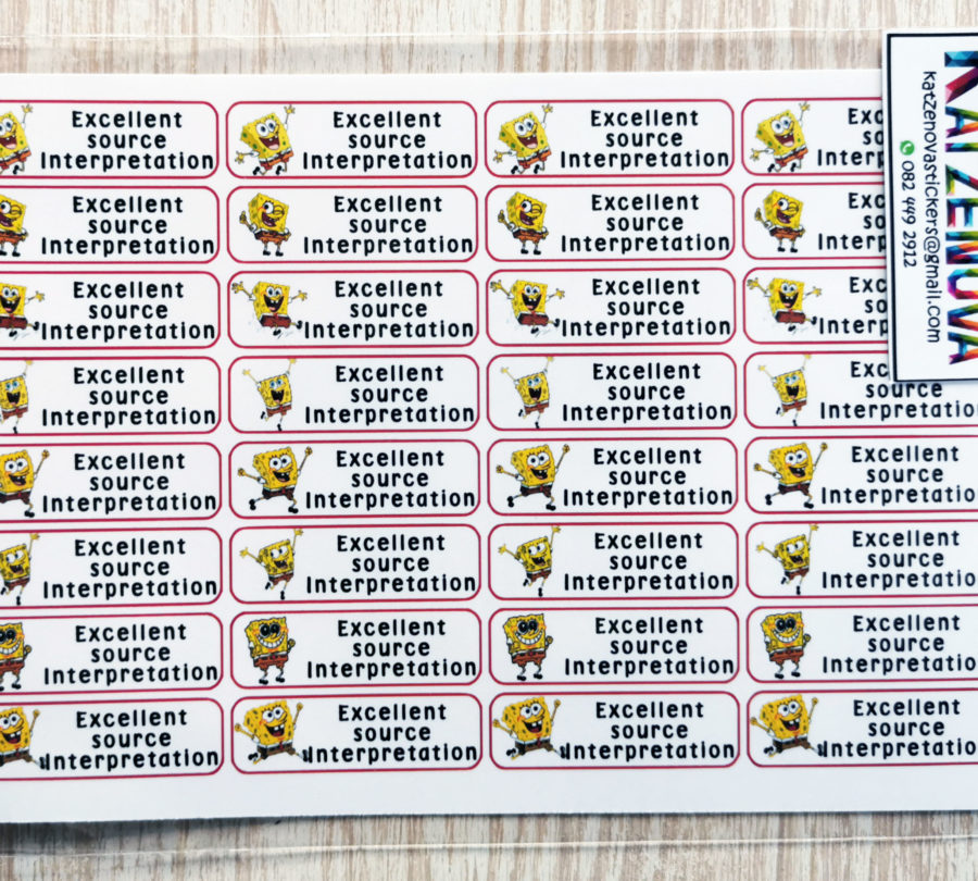 Excellent source interpretation stickers