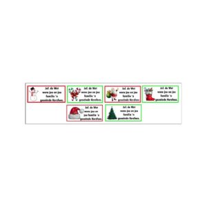 Personalized Christmas square stickers (Large)