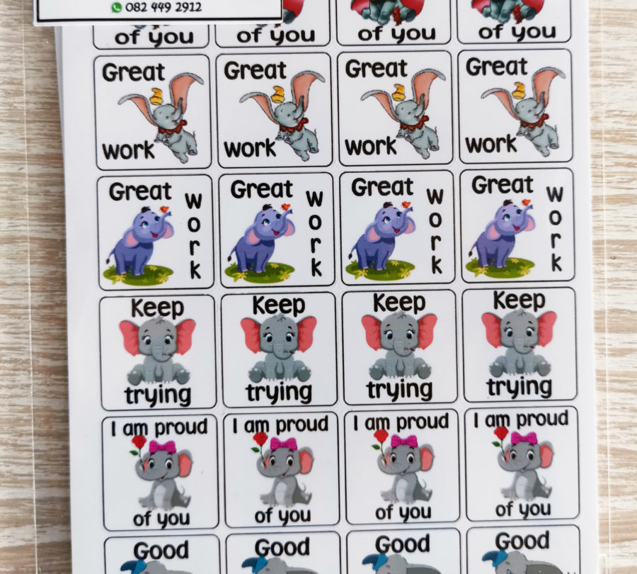 Elephant motivational stickers 3