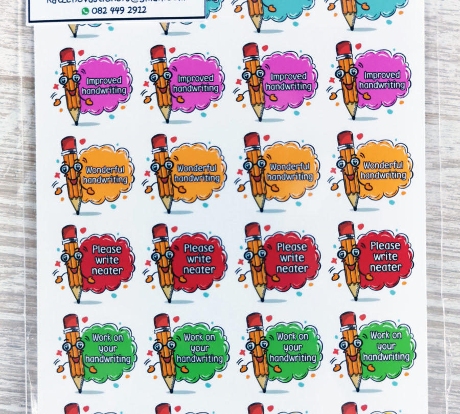 Handwriting 2 stickers