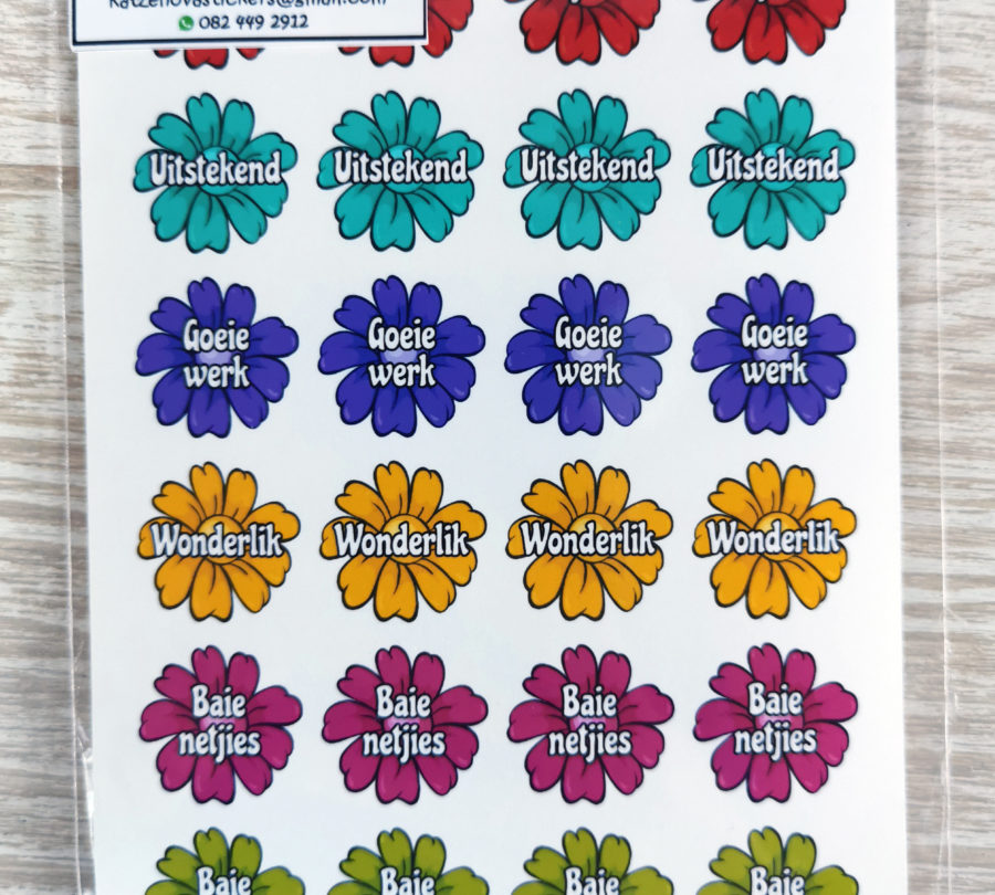 Blomme motiverings plakkers