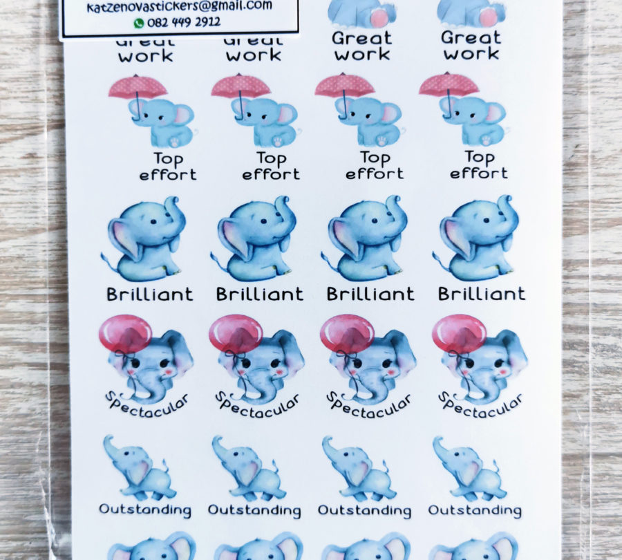 Elephant motivational stickers 4