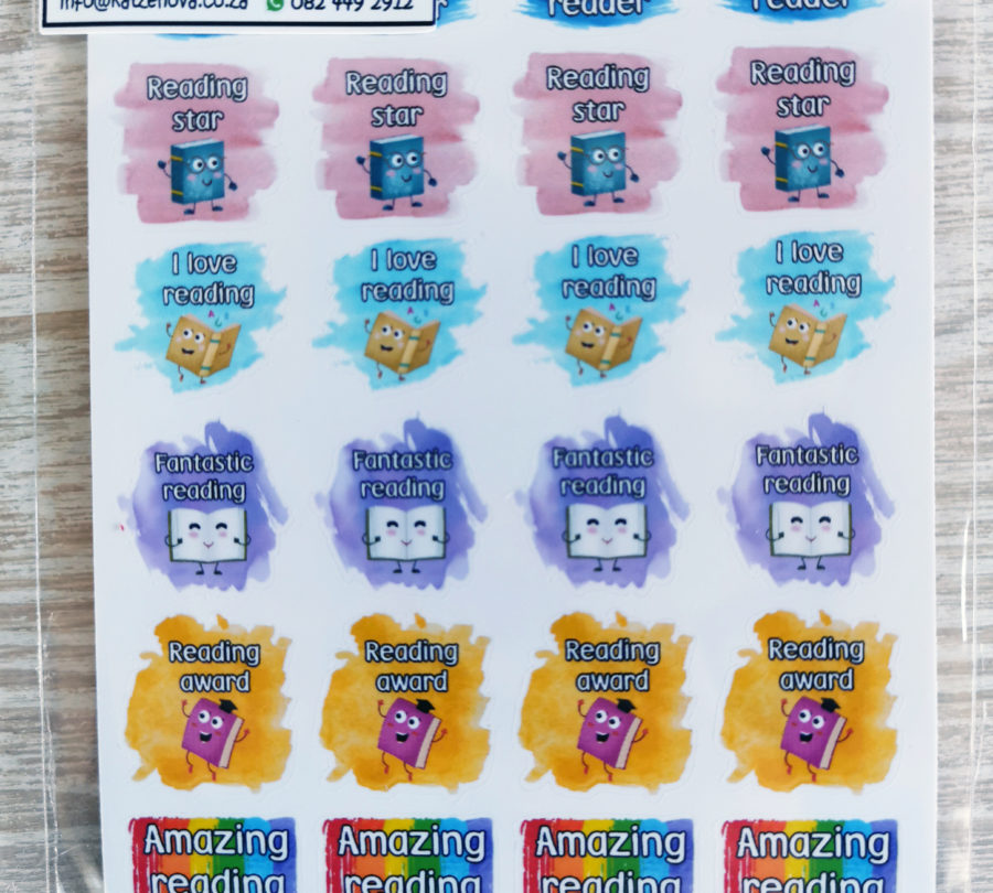 Reading reward stickers