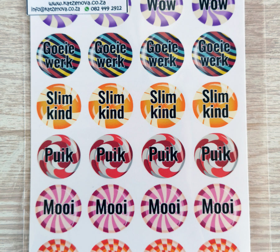 Kleurvolle sirkels motiverings plakkers