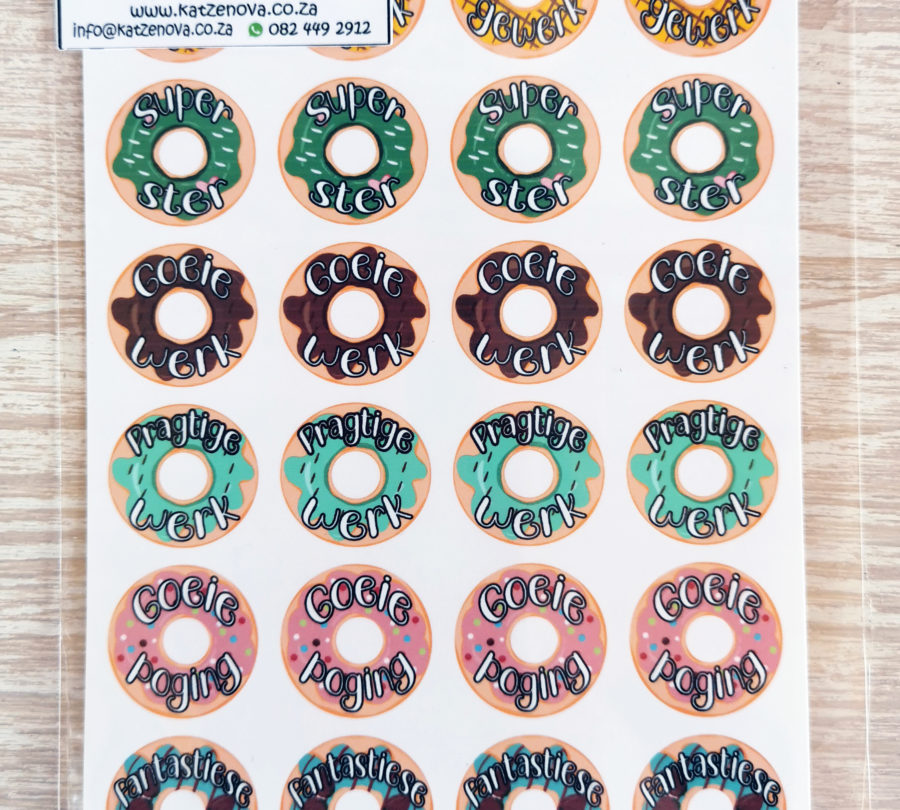 donuts motiverings plakkers