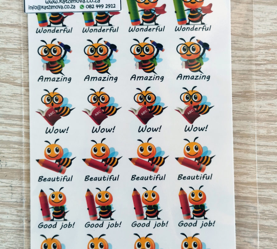 Bee motivation stickers