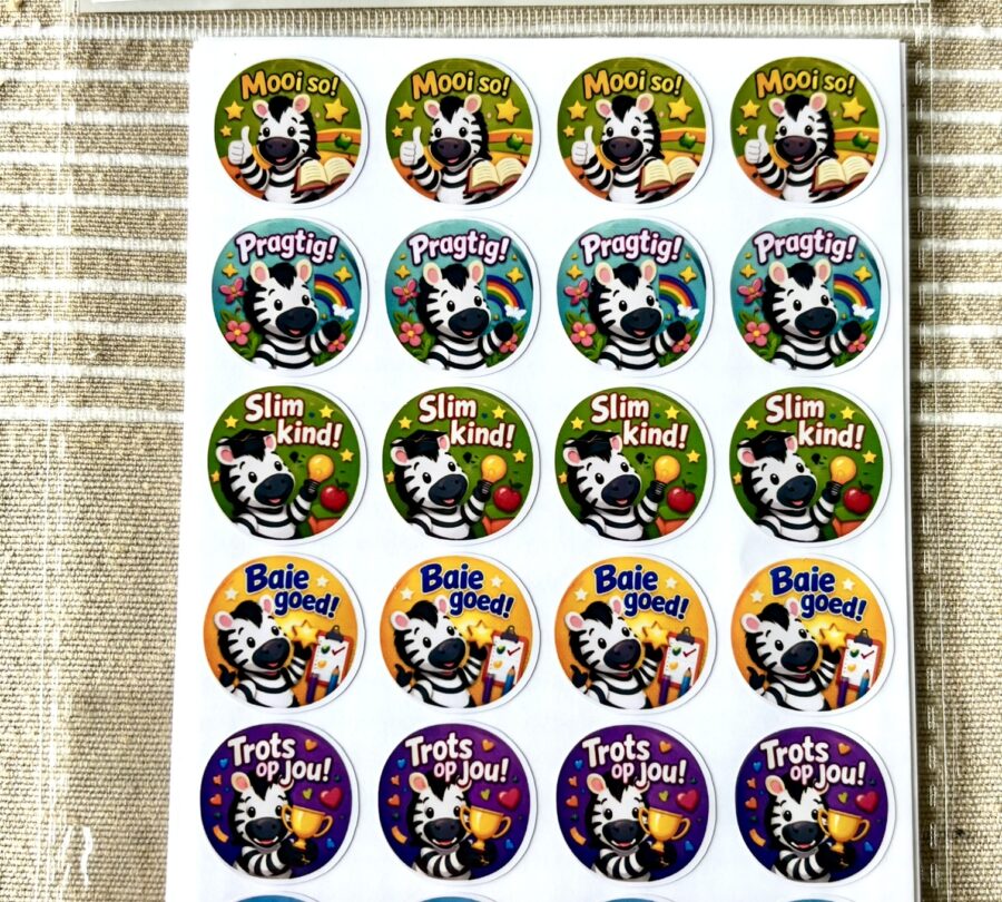 Zebra 2 motiverings plakkers
